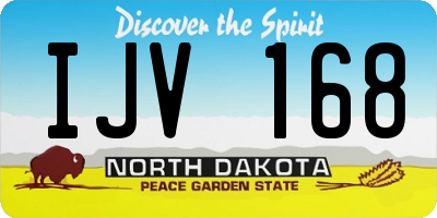 ND license plate IJV168
