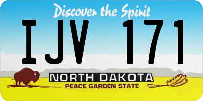 ND license plate IJV171