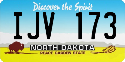 ND license plate IJV173