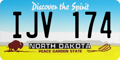 ND license plate IJV174