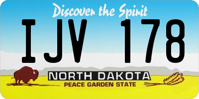 ND license plate IJV178