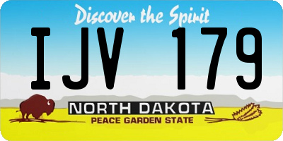ND license plate IJV179
