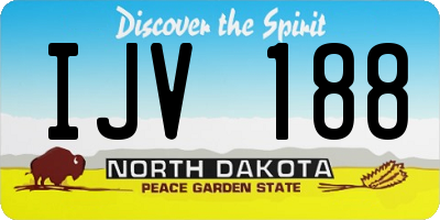 ND license plate IJV188