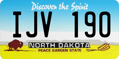 ND license plate IJV190