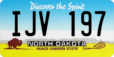 ND license plate IJV197