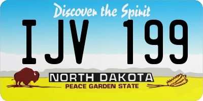 ND license plate IJV199