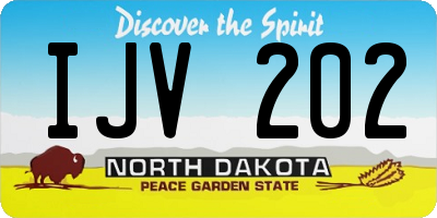 ND license plate IJV202