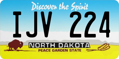 ND license plate IJV224