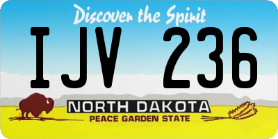 ND license plate IJV236