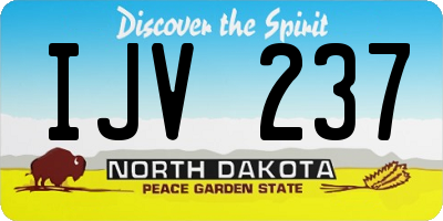 ND license plate IJV237