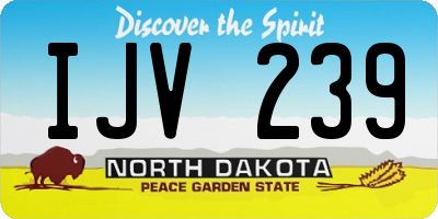 ND license plate IJV239