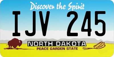 ND license plate IJV245
