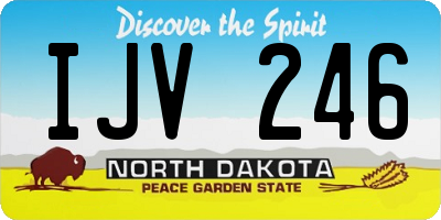 ND license plate IJV246