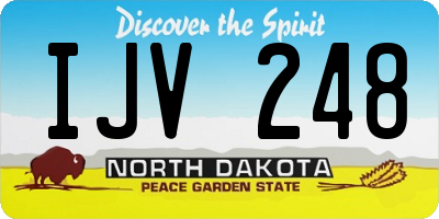 ND license plate IJV248