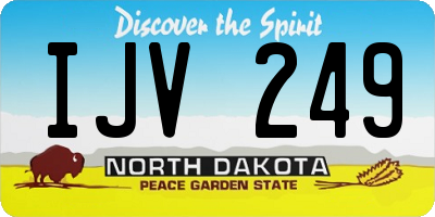 ND license plate IJV249