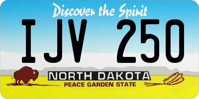 ND license plate IJV250