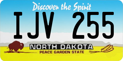 ND license plate IJV255