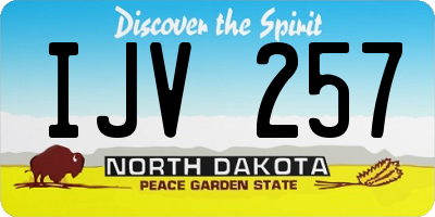 ND license plate IJV257