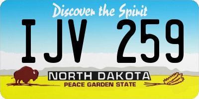 ND license plate IJV259