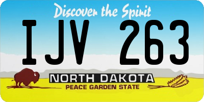 ND license plate IJV263