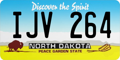 ND license plate IJV264