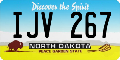 ND license plate IJV267