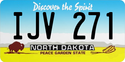 ND license plate IJV271