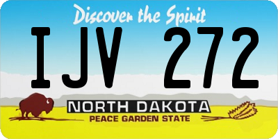 ND license plate IJV272