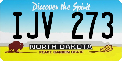 ND license plate IJV273