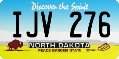 ND license plate IJV276