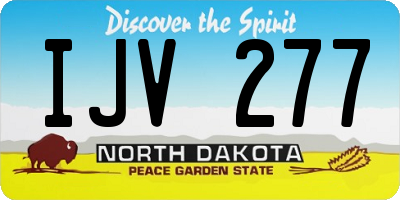 ND license plate IJV277