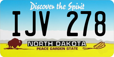 ND license plate IJV278