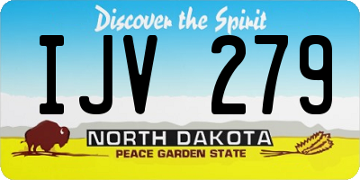 ND license plate IJV279
