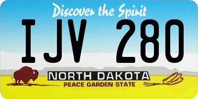 ND license plate IJV280