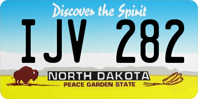 ND license plate IJV282