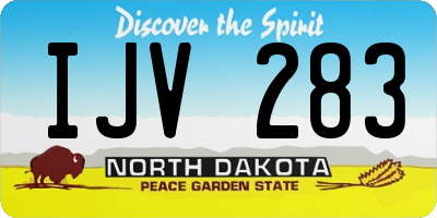 ND license plate IJV283
