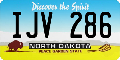 ND license plate IJV286