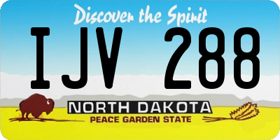 ND license plate IJV288