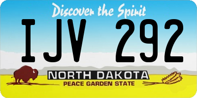 ND license plate IJV292