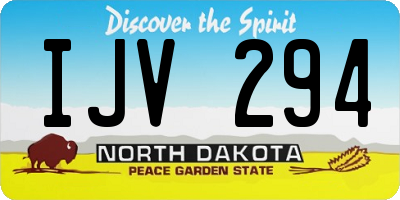 ND license plate IJV294
