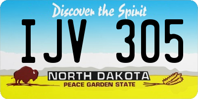 ND license plate IJV305