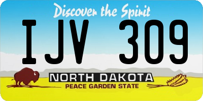 ND license plate IJV309