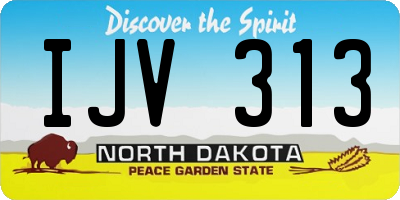 ND license plate IJV313