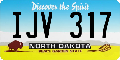 ND license plate IJV317