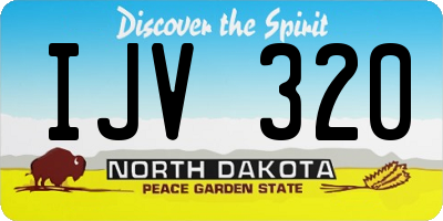 ND license plate IJV320
