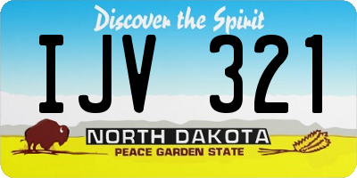 ND license plate IJV321
