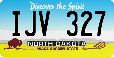 ND license plate IJV327