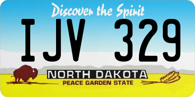 ND license plate IJV329