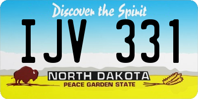 ND license plate IJV331