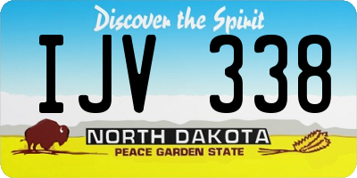 ND license plate IJV338